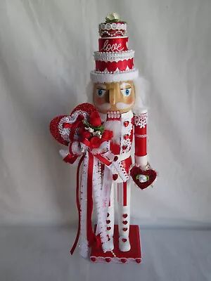 15   Handcrafted Valentines Day Nutcracker Cake Hat W/ Lace Pearls & Hearts #2 • $49.99