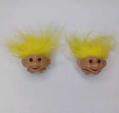 Vintage Yellow Hair Troll Dolls Hair Clips DAM Trolls • $29.99