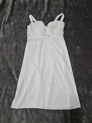 Miss Mary Of Sweden 32d Wired White Body Shaping Slip Nwt • £10