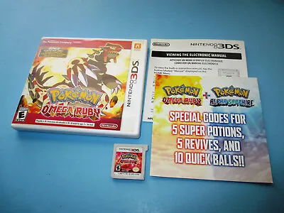 Pokemon Omega Ruby (Nintendo 3DS) Game Variant Cover W/Case Insert & Code Sheet • $69.95
