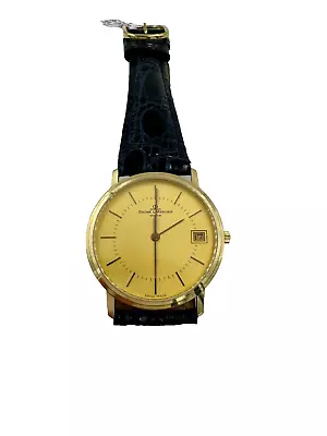 Vintage Baume Mercier Classima  Quartz Men's Watch 14K Yellow Gold • $1500