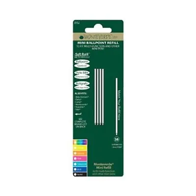 4 X Mini D1 Ballpoint Refills By Monteverde - 10 Colours D132 • £7.99