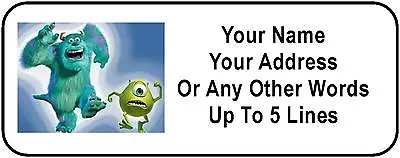 30 Monsters Inc Personalized Address Labels • $2