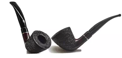 Bnib Mastro De Paja Slightly Bent Rusticated Dublin Tobacco Briar Pipe Pfeife • $138.92