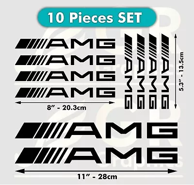 Mercedes Benz AMG Decal SET X10 Racing Sport Sticker Emblem Logo • $19.99