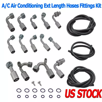 A/C Air Conditioning Ext Length Hoses & Fittings & O-rings Kit #6/#8/#10 Hoses • $112.99