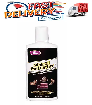 8 Oz. Gel Gloss Mink Oil Leather Protector And Conditioner • $6.28