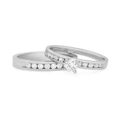$3058.11 • Buy  Rachel Koen 0.95Cttw Round Cut Diamond Engagement Ring Set Platinum Size 7