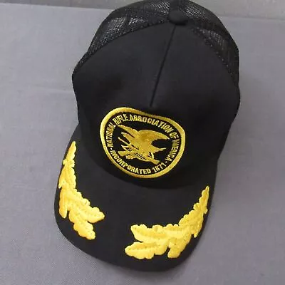 NRA Baseball Cap Hat Captains Crest Seal Black Gold One Size • $16.89