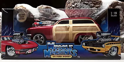 Muscle Machines 1950 Ford Woody 1/18 Scale - OB (DC-68 • $19.95