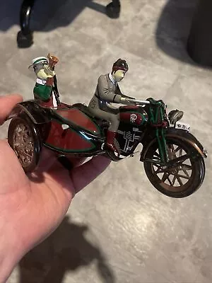 New  VINTAGE STYLE WIND UP TIN TOY MOTORCYCLE ~ MOTERBIKE AND SIDECAR With Box • $45