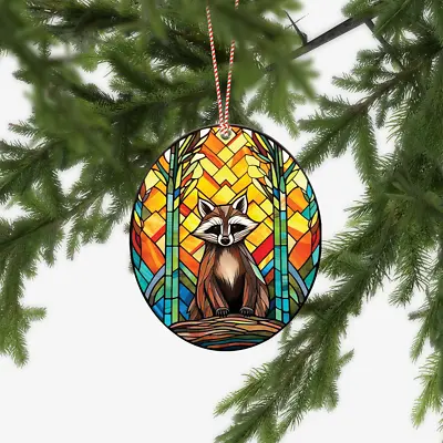 Raccoon Christmas Ornament Cute Raccoon Raccoon Lovers Gift Tree Hanging Decor • $19.99