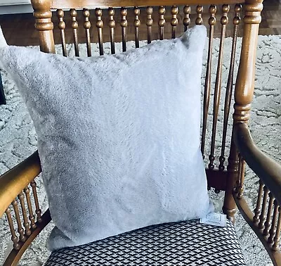 NWT Sherry Kline®Home Collection Faux Fur Feather/Down-So Soft Gray Throw Pillow • $17.99
