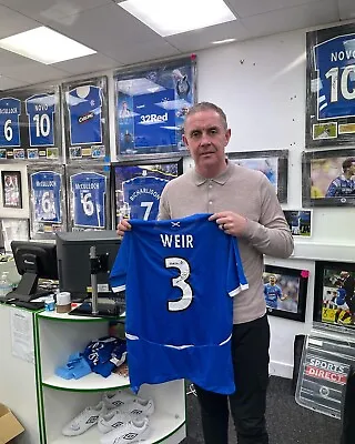 £60 • Buy David Weir Hand Signed 2009 Rangers FC Captain Home Shirt Jersey - With COA