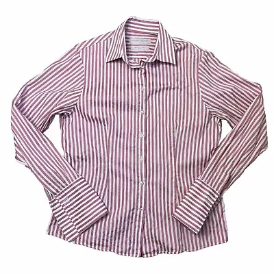 RHODES BECKETT Business Shirt Womens 14 Pink Egyptian Cotton Cuff Link Corporate • $34.99