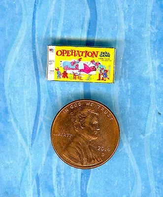 1:24 Half Inch Scale Dollhouse Miniature  Operation Game Box  • $2.40