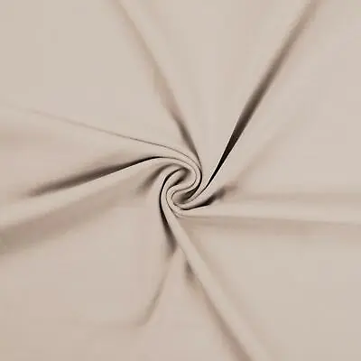 Cotton Jersey Spandex Stretch Dress Fabric Material - ECRU • £1.59