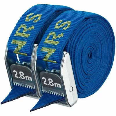 NRS 2.5cm Heavy Duty Straps (Pair) / Roof Racks / Kayak / Canoe / Watersports • £11.99