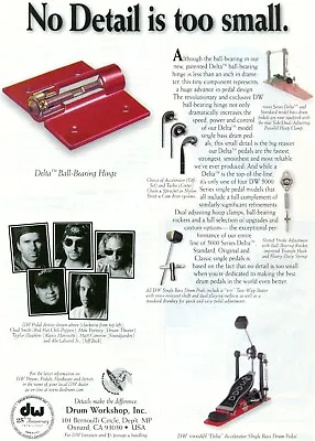 1997 Print Ad Of DW Drum Hardware W Taylor Hawkins Matt Cameron Mike Portnoy • $9.99