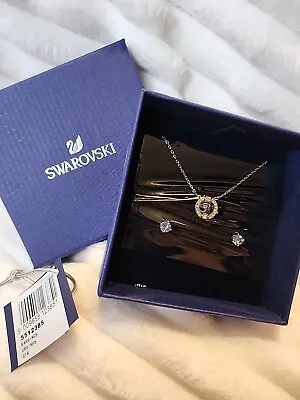 SWAROVSKI Necklace AND EARRINGS CRYSTAL SET IN BOX Brand New!!! Beautiful!! • $75