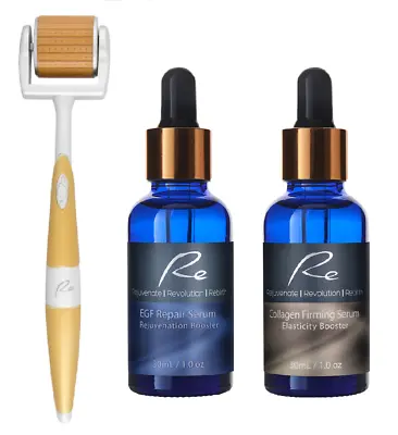$79.95 • Buy Re Eyes&Face Micro-Needle Derma Roller + EGF Rejuvenation+Collagen Firming Serum