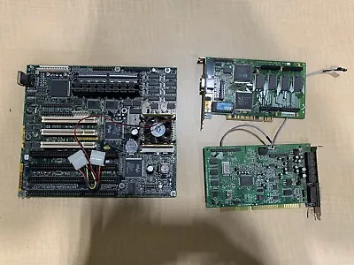 Vintage Intel Advanced/ZP Socket 5 Motherboard Combo (CPU/RAM/Video/Sound) • $94.99