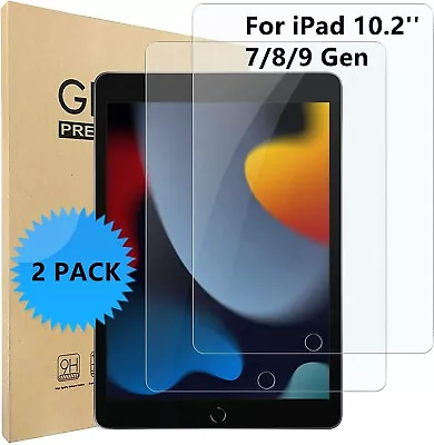 (2PC) Tempered Glass Screen Protector For IPad 10.2'' 7th/8th/9th Gen • £4.69