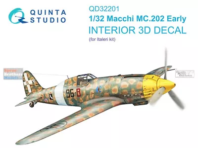 QTSQD32201 1:32 Quinta Studio Interior 3D Decal - Macchi Mc.202 Early (ITA Kit) • $26.99