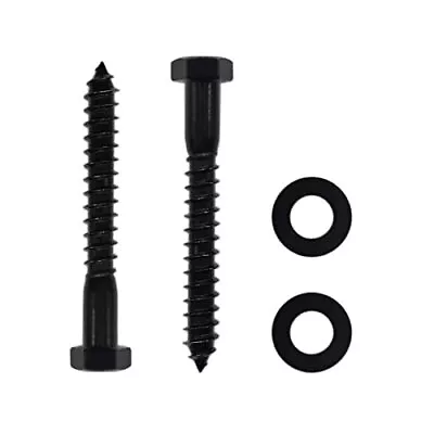 10PCS Stainless Steel Black Lag Bolts 3/8  X 3  Hex Lag Screws Washers Included • $27.26