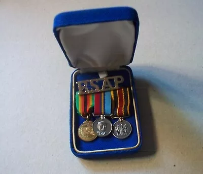 Rhodesia BSAP Reserve Miniature Medals Group Long Service In Box Rhodesian • £65