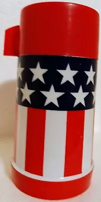 Vintage Aladdin Red White Blue Flag Thermos Glass Insert Complete • $10