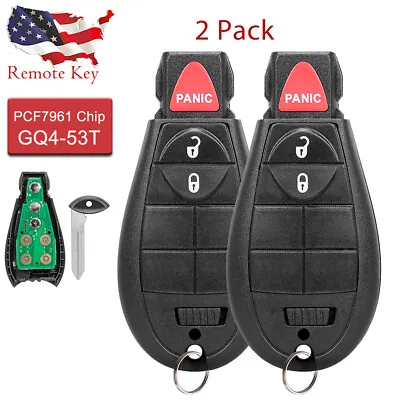 2x Replacement For 13 14 15 16 17 18 Dodge Ram 1500 2500 3500 Remote Key Fob • $16.58