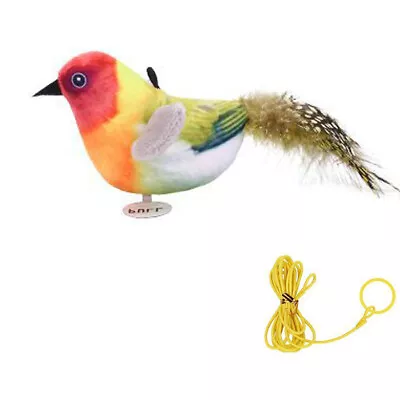 Bird Teaser Kitten Cat Toy With Bird Chirping Plush Interactive Training Toys • £5.69