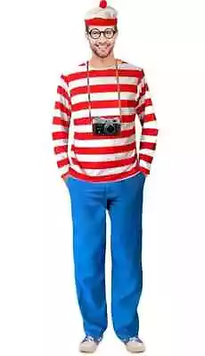 Walter Where's Wally Mens Costume By Interalia Storybook Puzzle Character • $39