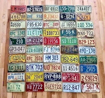 Vintage Lot Of 50 License Plates - All 1979 & Older • $299.99