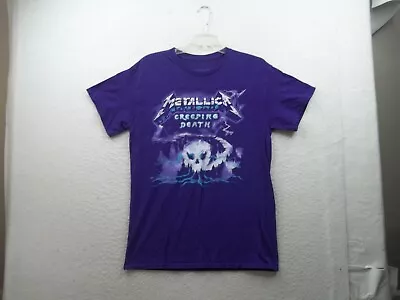 Metallica Creeping Death Womens Purple Graphic T Shirt Size M • $19.90