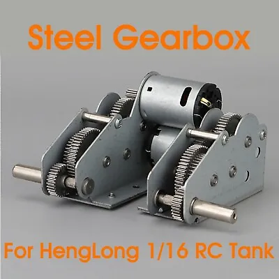 Steel Metal Gear Box For Heng Long 1/16 RC Tank German King Tiger US M1A2 M4A3 • $73.57