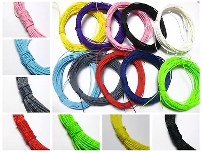 $3.87 • Buy 100 Meters Waxed Polyester Twisted Cord 1mm Macrame String Linen Thread Various