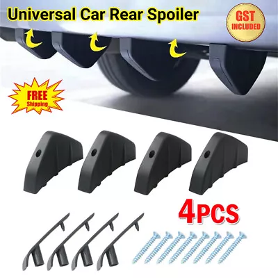 4pc Universal Car Rear Spoiler Car Rear Bumper Shark Fin Diffuser Anti-Collision • $16.92