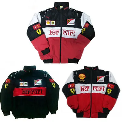 2024# Hot FERRARI Black Embroidery EXCLUSIVE JACKET Suit F1 Team Racing M-XXL  • £31.07