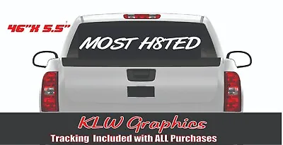 Most Hated Banner Vinyl Decal Car VW DUB Euro Turbo Diesel Truck Jdm 1500 Local • $13.27