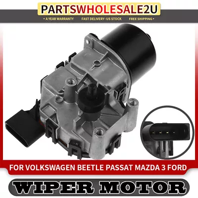 Windshield Wiper Motor For VW Beetle Passat Mazda 3 Ford Fiesta Chevrolet Astra • $41.98