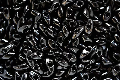 10g MIYUKI Long Magatama Japanese Beads 4x7mm Black Jewelry Making Beading • £1.70