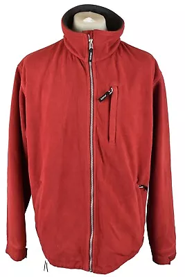MUSTO Performance Red Fleece Jacket Size L Mens Full Zip • £21
