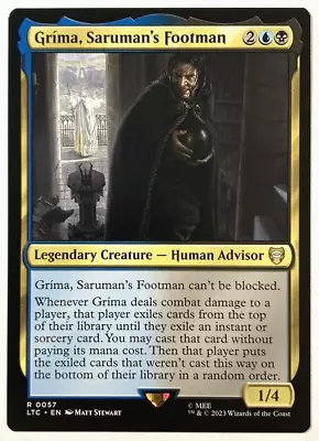 MTG Grima Saruman's Footman Tales Of Middle-earth Commander 57 NM • $4.99