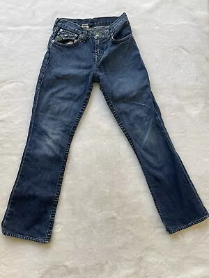 True Religion Girls Size 14 Billy Jeans Vintage 2011 Green Horseshoe Back Pocket • $17.50