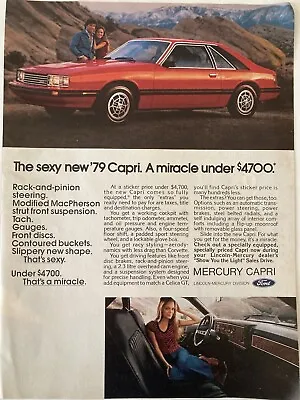 1979 Mercury Capri Print Ad Under $4700 • $11.99