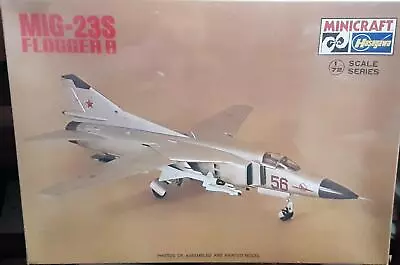 Minicraft Hasegawa Model Kit MIG-23S FLOGGER B 1:72 Scale - #1136 - Brand New • $12