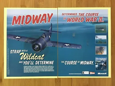 Microsoft Combat Flight Simulator 2 WWII Pacific Theater PC 2000 Print Ad/Poster • $16.49