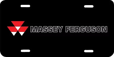 Massey Ferguson Tractor Logo Black Background Vehicle License Plate Car Tag • $19.95